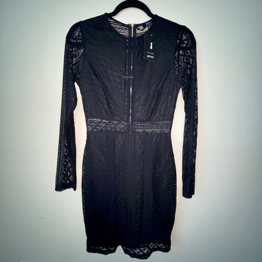 Long sleeve black dress